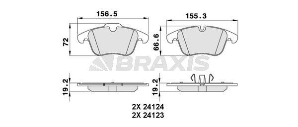 BRAXIS Bremseklodser AA0261 Sports bremseklodser JAGUAR BRAXIS AA0261