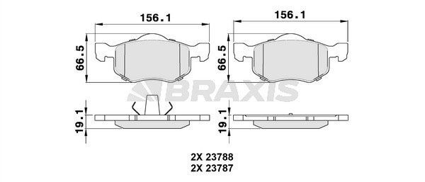 BRAXIS Τακάκια φρένων AA0327 AA0327 BRAXIS Αγωνιστικά τακάκια Mazda φθηνά