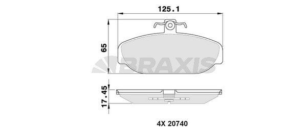 BRAXIS Kit pastiglie freni AA0363 AA0363 Pastiglie freno sportive VOLVO BRAXIS costo