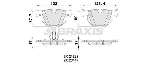 BRAXIS Bremseklosser AA0388 Bremseklosser BRAXIS X5 AA0388 billige