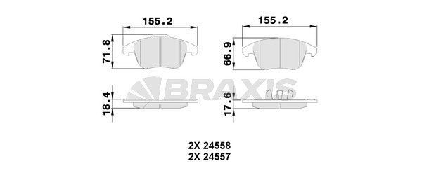 BRAXIS Bremseklosser AA0508 BRAXIS Klosser MERCEDES-BENZ AA0508
