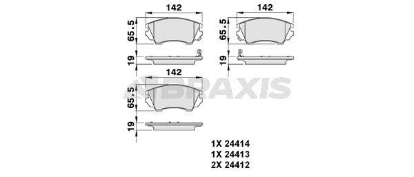 BRAXIS Remblokken AB0144 Race-remblokken CHEVROLET BRAXIS AB0144