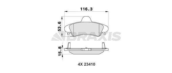 BRAXIS Kit pastiglie freni AB0192 AB0192 BRAXIS Pastiglie freno sportive FORD prezzo