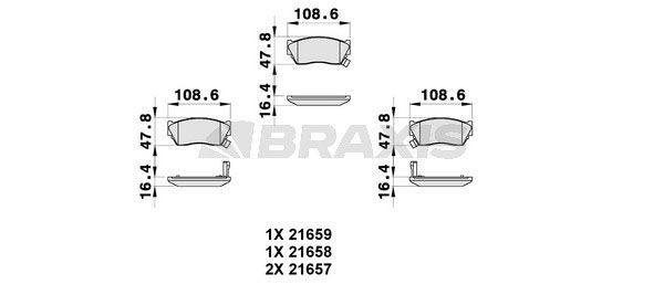 BRAXIS Kit pastiglie freni AB0331 AB0331 BRAXIS Pastiglie freno sportive NISSAN prezzo