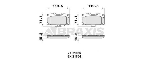 BRAXIS Kit pastiglie freni AB0370 AB0370 Pastiglie freno sportive NISSAN BRAXIS costo