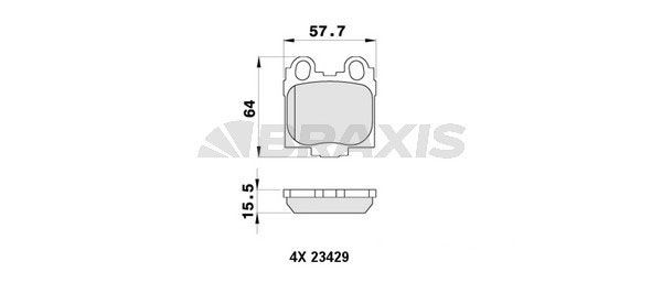 BRAXIS Brzdové doštičky/platničky AB0399 Športové brzdové doštičky BRAXIS LEXUS AB0399