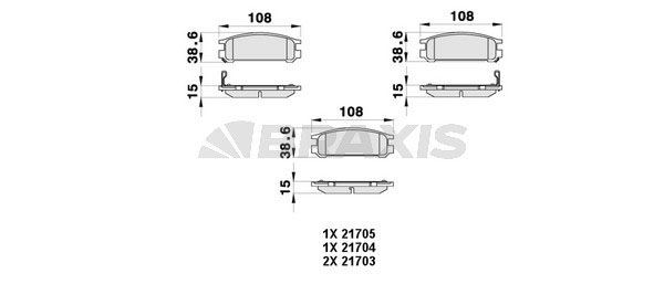 BRAXIS Bremseklodser AB0412 Sports bremseklodser SUBARU BRAXIS AB0412