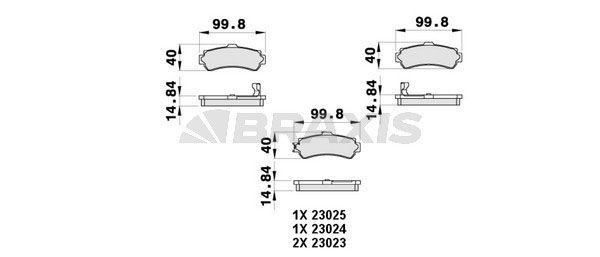BRAXIS Bremseklodser AB0415 Sports bremseklodser NISSAN BRAXIS AB0415