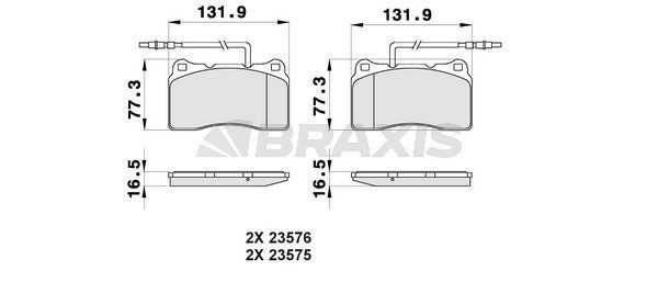 BRAXIS Kit pastiglie freni AB0472 AB0472 Pastiglie freno sportive PEUGEOT BRAXIS costo