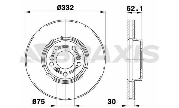 BRAXIS Brzdový kotouč AD0295 Športové brzdové kotúče BRAXIS BMW AD0295