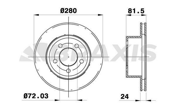 Disque de frein BRAXIS AD1012 Prix Disques de frein BRAXIS AD1012