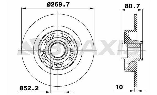 BRAXIS Piduriketas AD1038 AD1038 BRAXIS Piduriketas Renault odav