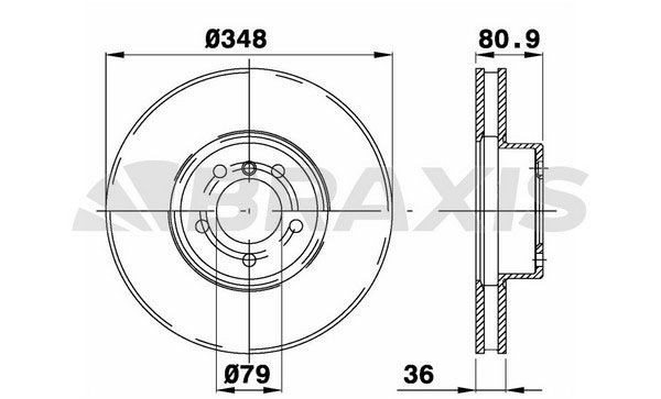 BRAXIS Disque de frein AD1085 AD1085 BRAXIS Disque BMW pas cher