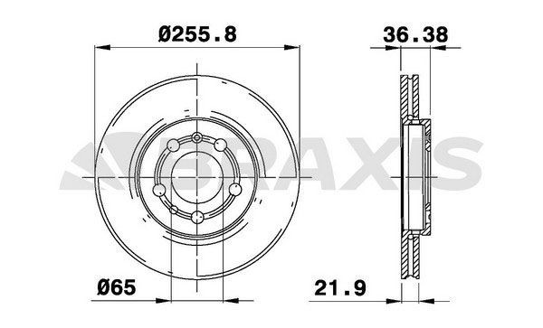 BRAXIS Disque de frein AE0001 Skoda FAVORIT Disques BRAXIS AE0001