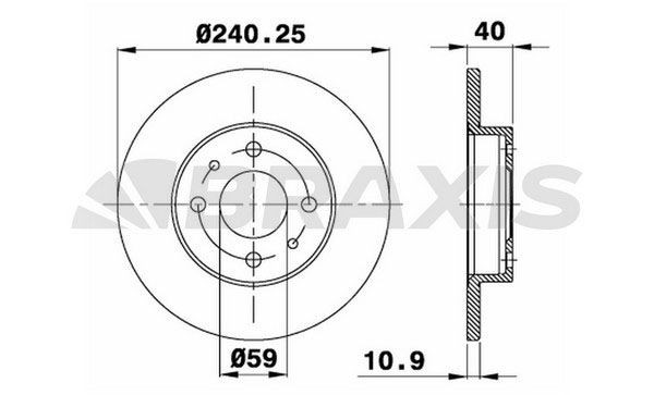 BRAXIS Disco freno AE0002 Costo Dischi freno sportivi BRAXIS ABARTH AE0002