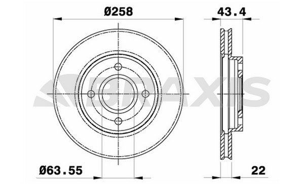 BRAXIS Bremseskive AE0004 AE0004 BRAXIS Sports bremseskiver Ford billig