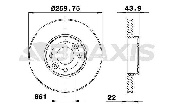 BRAXIS Disque de frein AE0010 AE0010 BRAXIS Disque de frein sport Renault pas cher