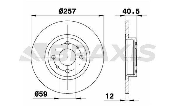 BRAXIS Bromsskiva AE0012 LANCIA bromsskivor sport BRAXIS AE0012