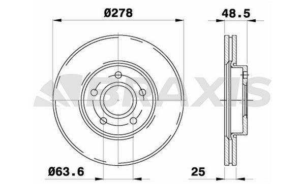BRAXIS Bremseskive AE0022 BRAXIS Sports bremseskiver FORD AE0022