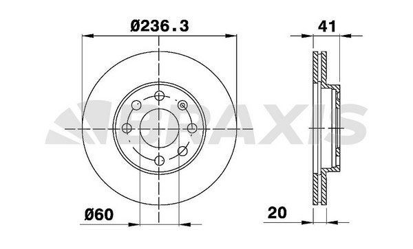 BRAXIS Remschijf AE0032 Remschijven BRAXIS EVANDA AE0032 goedkoop