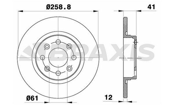 BRAXIS Piduriketas AE0051 BRAXIS Pidurikettad RENAULT AE0051
