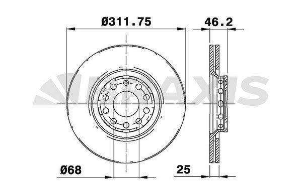 BRAXIS Brzdový kotouč AE0077 Kotúče BRAXIS SKODA AE0077