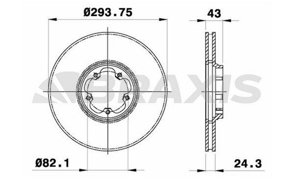 BRAXIS Bromsskiva AE0080 AE0080 BRAXIS bromsskivor sport