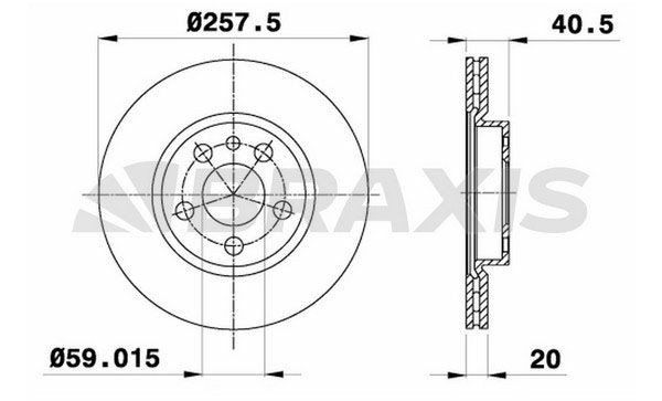 BRAXIS Remschijf AE0096 AE0096 BRAXIS Sportremschijven Fiat goedkoop