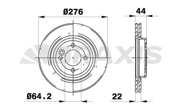 BRAXIS Remschijf AE0104 Remschijven BRAXIS MINI AE0104