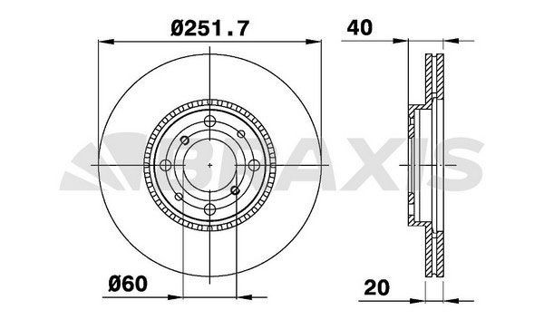 BRAXIS Disque de frein AE0106 BRAXIS Disque SUZUKI AE0106