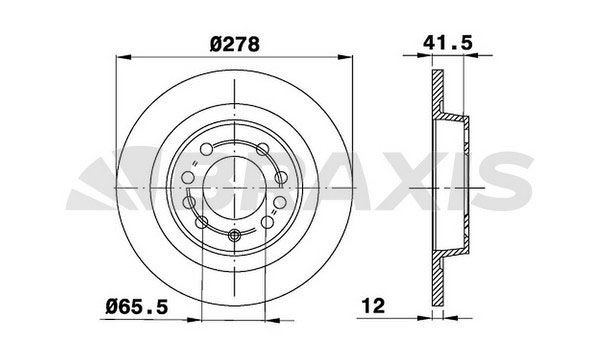 BRAXIS Bromsskiva AE0123 FIAT bromsskivor sport BRAXIS AE0123