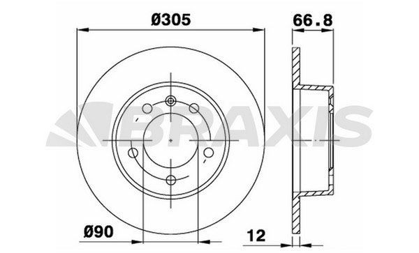BRAXIS Piduriketas AE0174 Piduriketas RENAULT BRAXIS AE0174