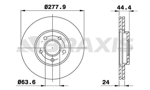 BRAXIS Remschijf AE0188 auto Remschijven BRAXIS AE0188 kopen
