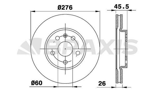 BRAXIS Bremseskive AE0201 Sports bremseskiver CHEVROLET BRAXIS AE0201