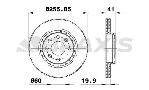 BRAXIS Brzdový kotouč AE0206 AE0206 BRAXIS Športové brzdové kotúče Opel lacné