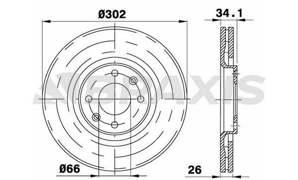 BRAXIS Δισκόπλακα AE0222 BRAXIS Αγωνιστικές δισκόπλακες PEUGEOT AE0222