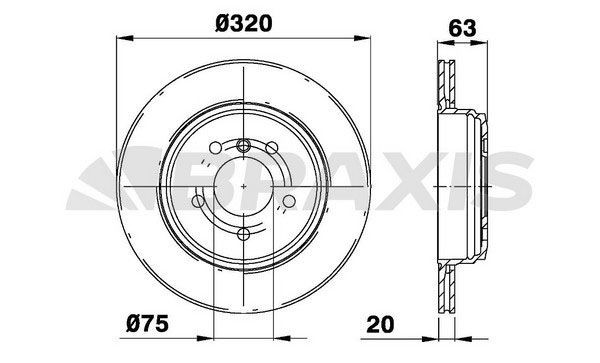 BRAXIS Δισκόπλακα AE0268 Δισκόπλακες BRAXIS BMW Σειρά 7 AE0268