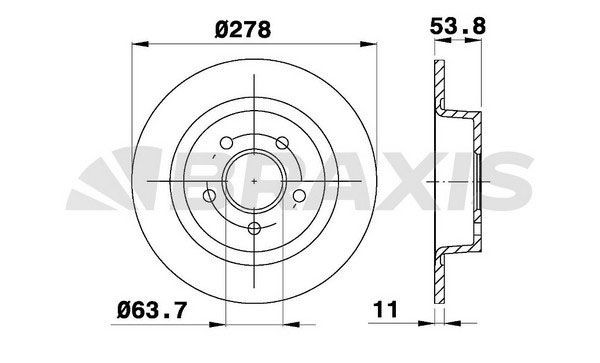 BRAXIS Bremseskive AE0271 Sports bremseskiver BRAXIS FORD AE0271