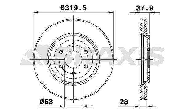 BRAXIS Jarrulevy AE0277 BRAXIS Jarrulevy NISSAN AE0277
