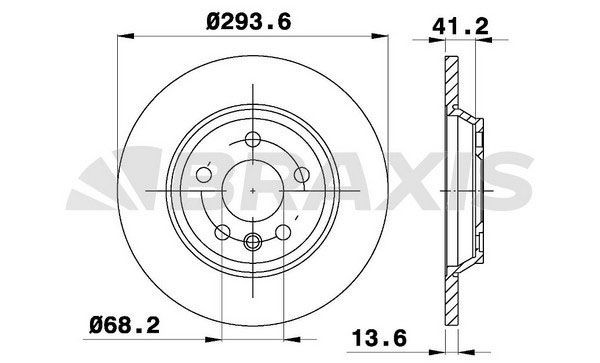 BRAXIS Remschijf AE0305 auto Remschijven set BRAXIS AE0305 kopen
