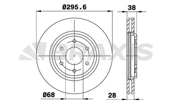 BRAXIS Δισκόπλακα AE0310 BRAXIS Αγωνιστικές δισκόπλακες NISSAN AE0310