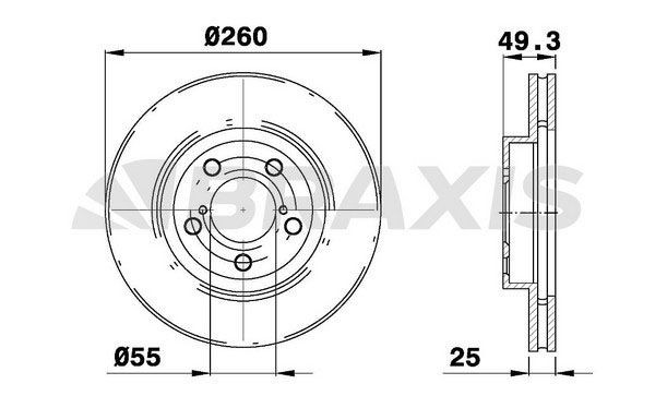 BRAXIS Bremseskive AE0331 AE0331 Bremseskiver TOYOTA CELICA BRAXIS