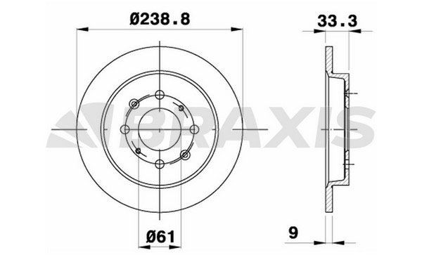 BRAXIS Bremžu diski AE0341 AE0341 BRAXIS Diski Honda lēti