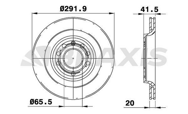 BRAXIS Bromsskiva AE0368 FIAT bromsskivor sport BRAXIS AE0368