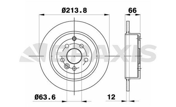 BRAXIS Disque de frein AE0371 Disques de frein BRAXIS LAND ROVER AE0371