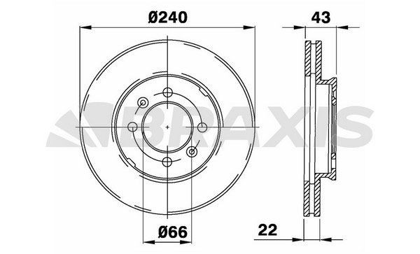 BRAXIS Disco freno AE0389 AE0389 Dischi freno sportivi MG BRAXIS costo