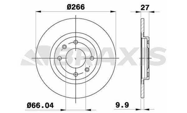 BRAXIS Δισκόπλακα AE0390 Αγωνιστικές δισκόπλακες PEUGEOT BRAXIS AE0390