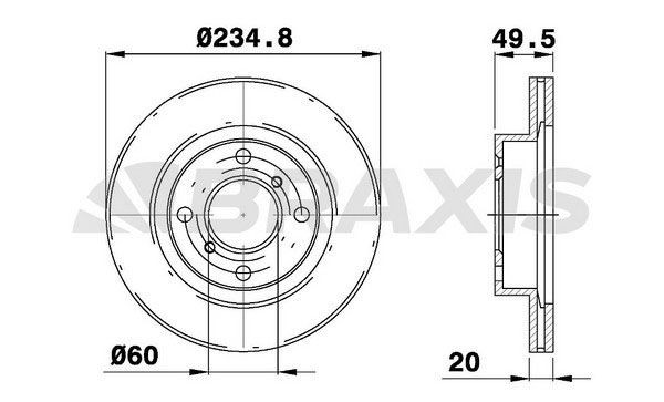 BRAXIS Bremseskive AE0408 Sports bremseskiver SUZUKI BRAXIS AE0408
