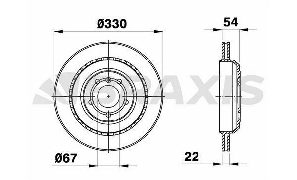 BRAXIS Δισκόπλακα AE0409 BRAXIS Αγωνιστικές δισκόπλακες MERCEDES-BENZ AE0409