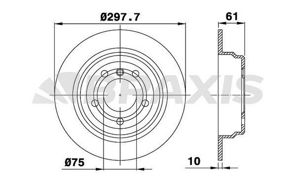 BRAXIS Bromsskiva AE0412 BMW bromsskivor sport BRAXIS AE0412